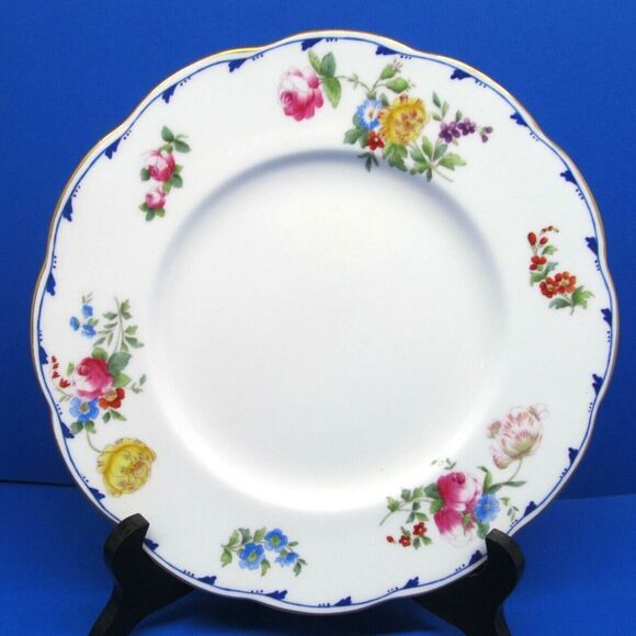 Minton Floral Scalloped Edge 9" Plate made In England Circa 1912 - Picture 6 of 10